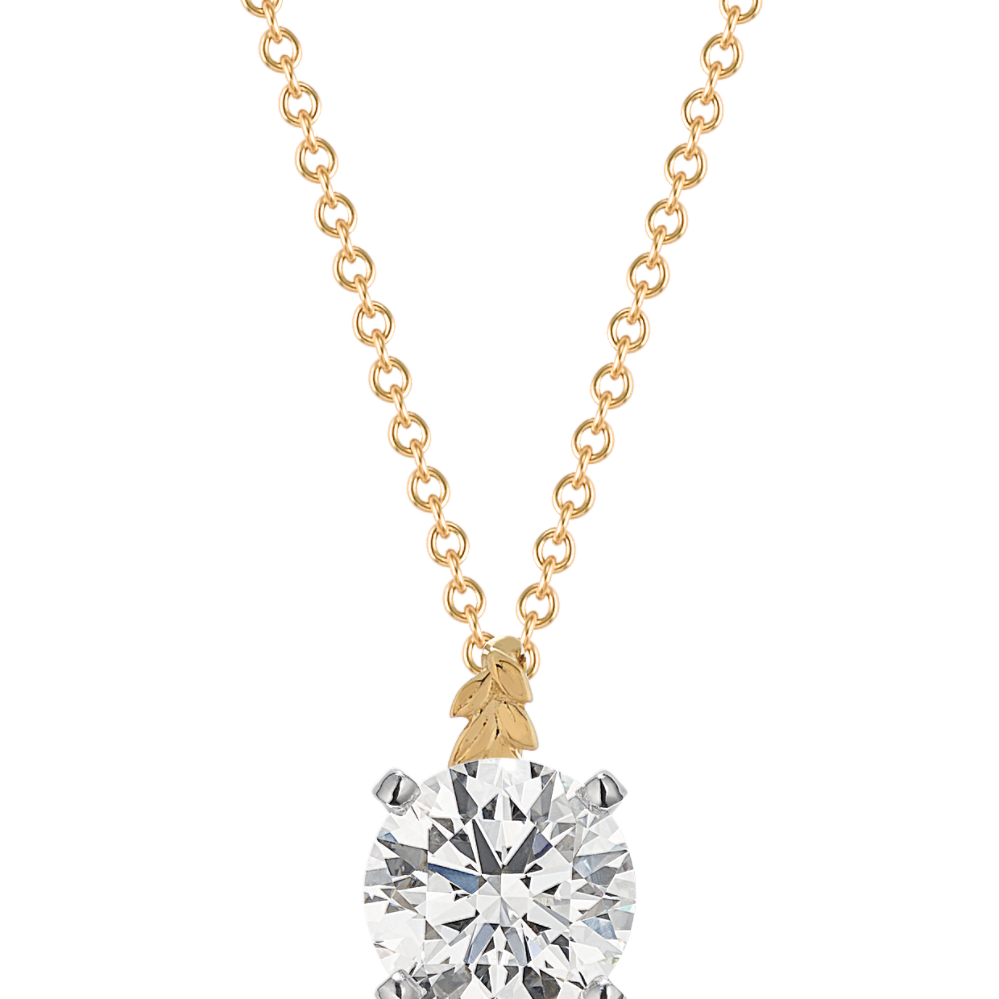 Evergreen Leaf Pendant for Oval Gemstone (18'')