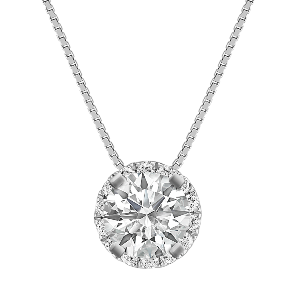 1.3 ct. Natural Diamond Necklace in White Gold