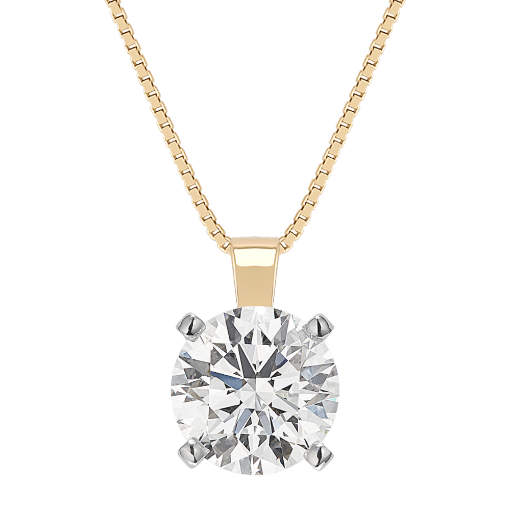 Solitaire Pendant for .25 Carat Round Gemstone (18'')