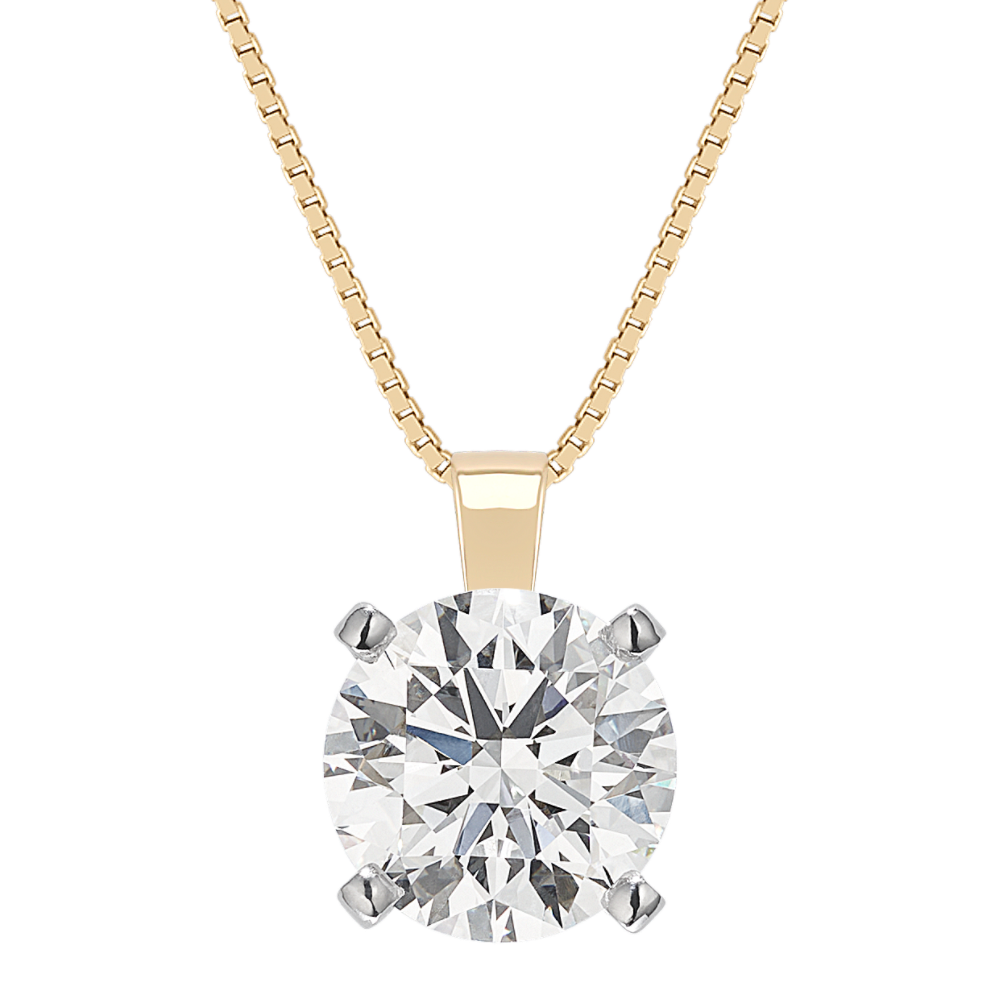 Solitaire Pendant for .50 Carat Round Gemstone (18'')