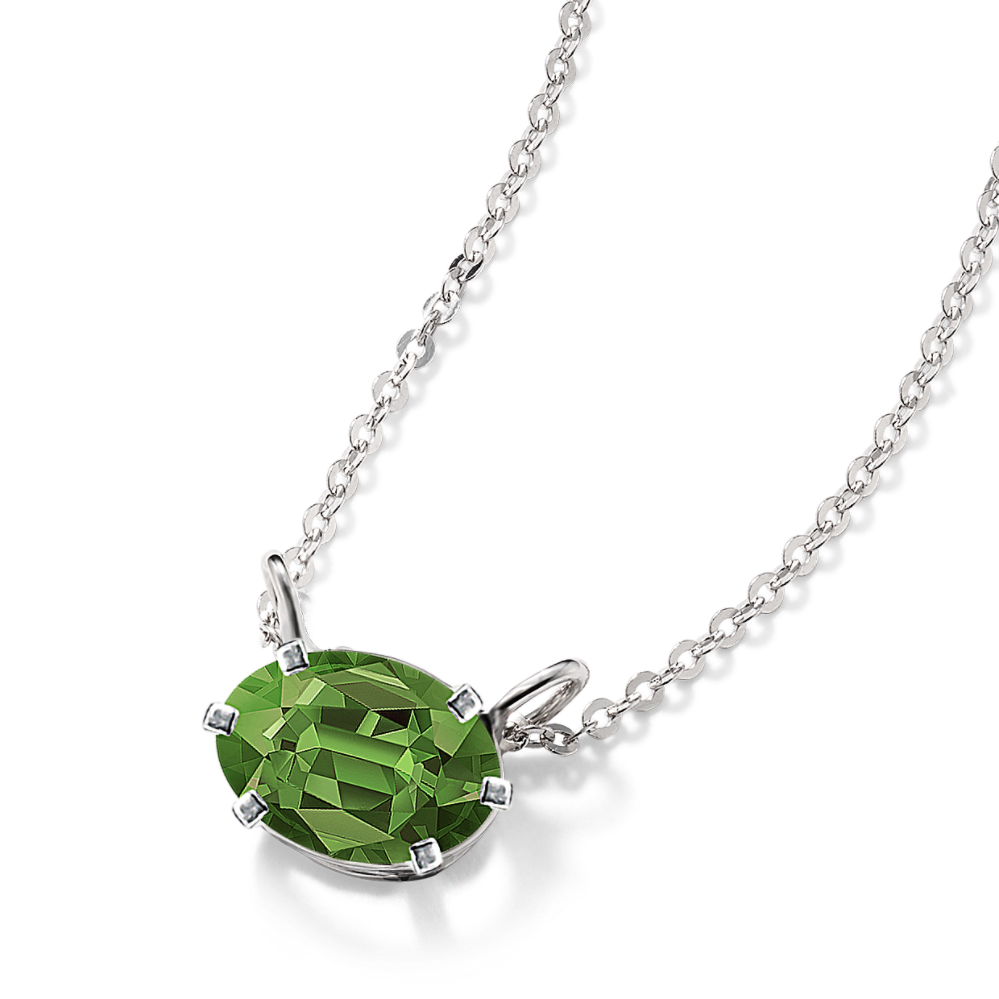 Oval gem necklace shop
