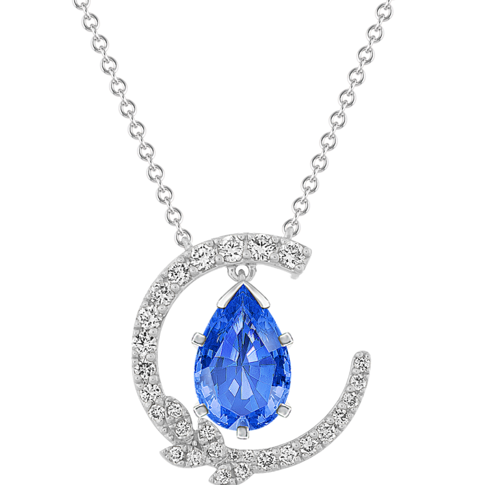 Pick-Your-Gem Leaf Necklace (18'')