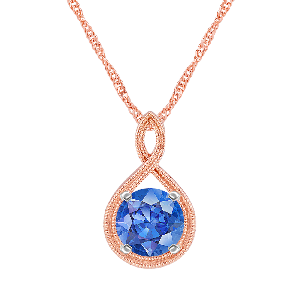 Swirl Pendant for Round Gemstone (20'')