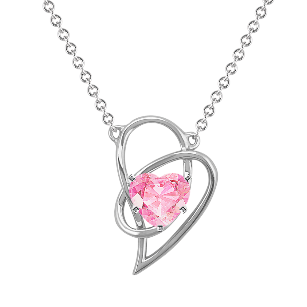 Abstract Heart Necklace for Hear-Shaped Gemstone