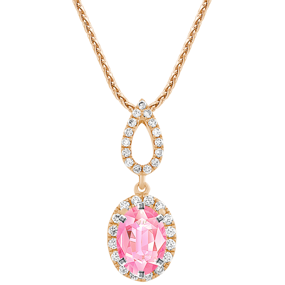 Valora Diamond Dangle Pendant in 14K Yellow Gold (22'')