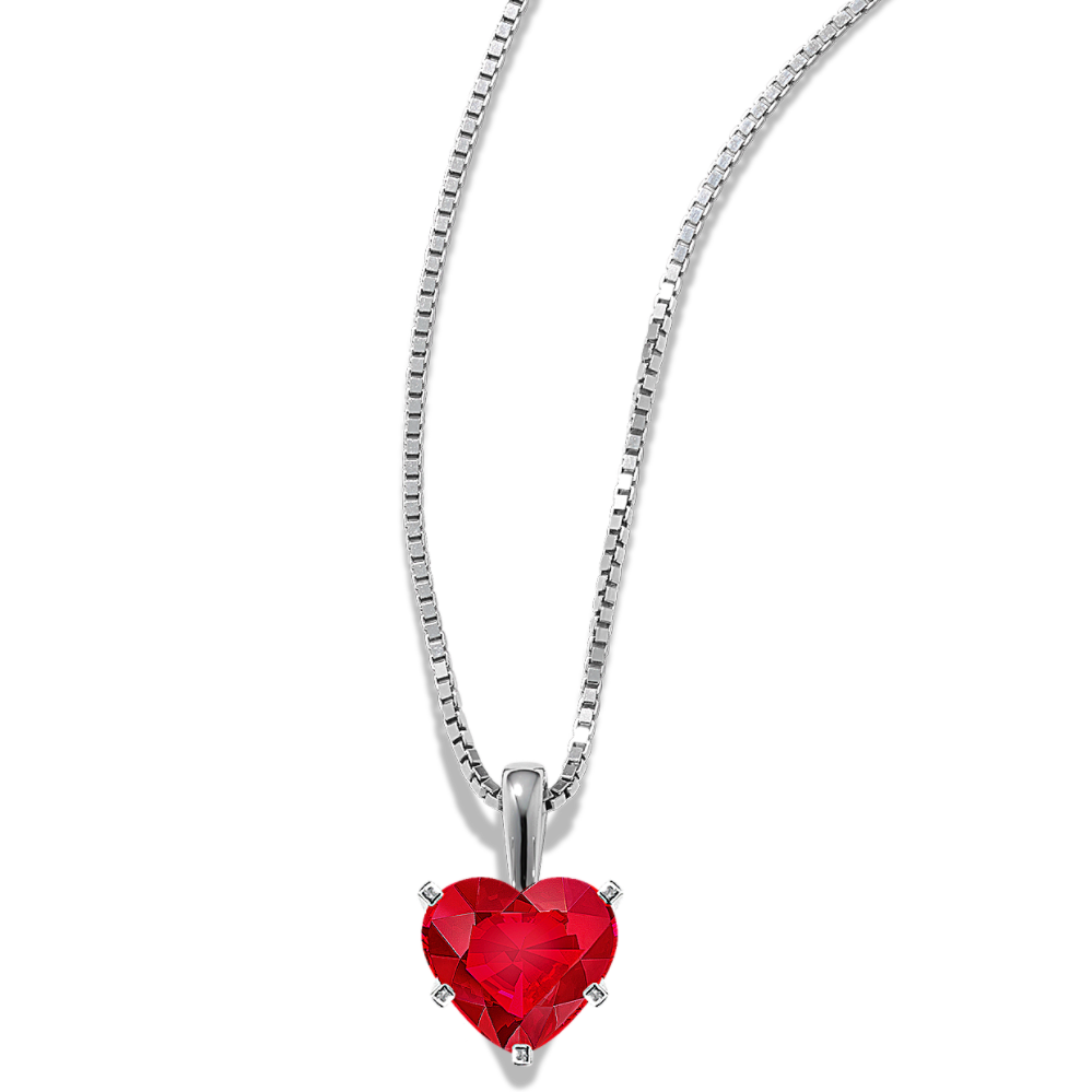 Pick Your Gem Pendant 4.5mm Heart Shaped