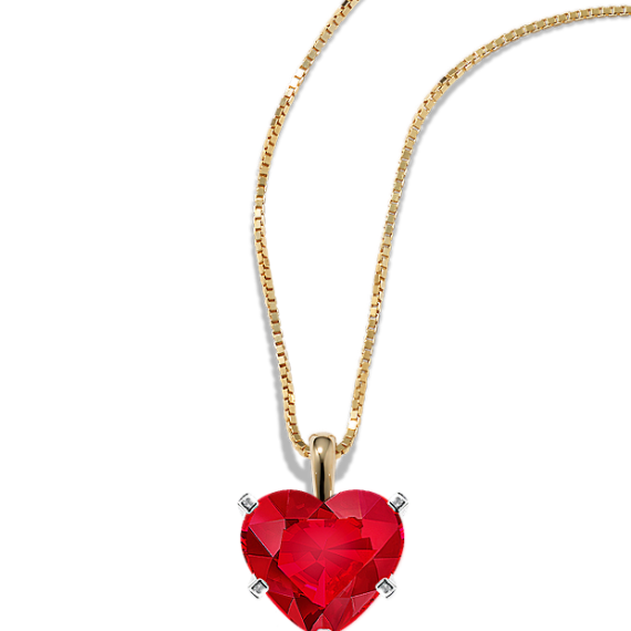 Pick-Your-Gem Pendant (6.5mm Heart-Shaped)