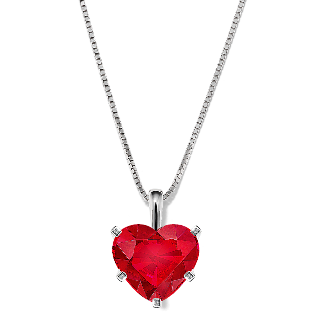 Pick-Your-Gem Pendant (7.5mm Heart-Shaped)