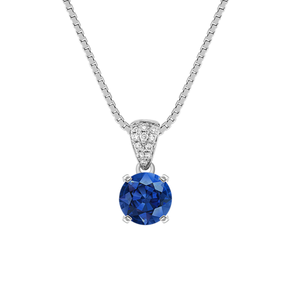 Round Natural Diamond Cluster Pendant (18 in)