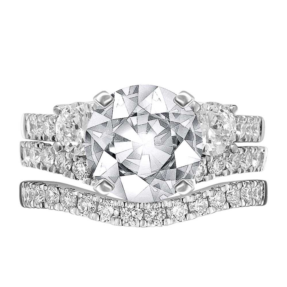 Forte Wedding Set in Platinum