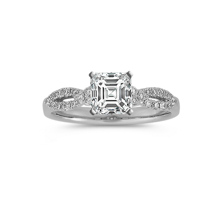 Infinity Round Natural Diamond Engagement Ring