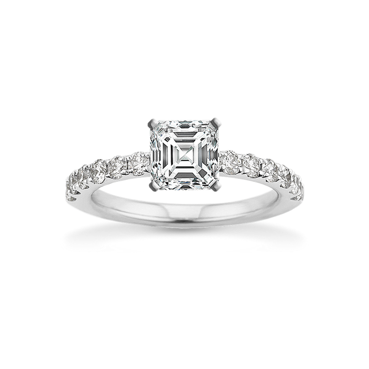 Summit Natural Diamond Engagement Ring in Platinum