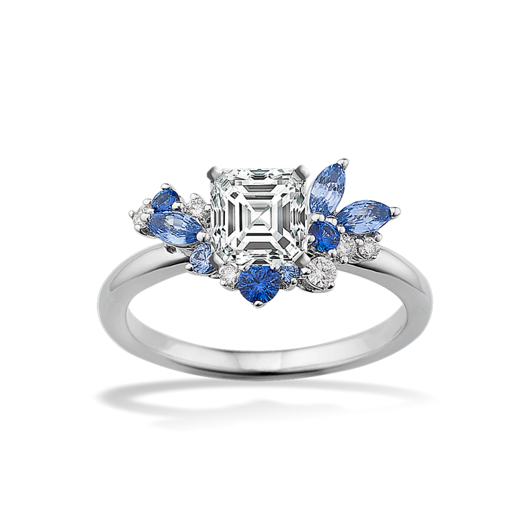 Diamond ring with gemstone accents discount