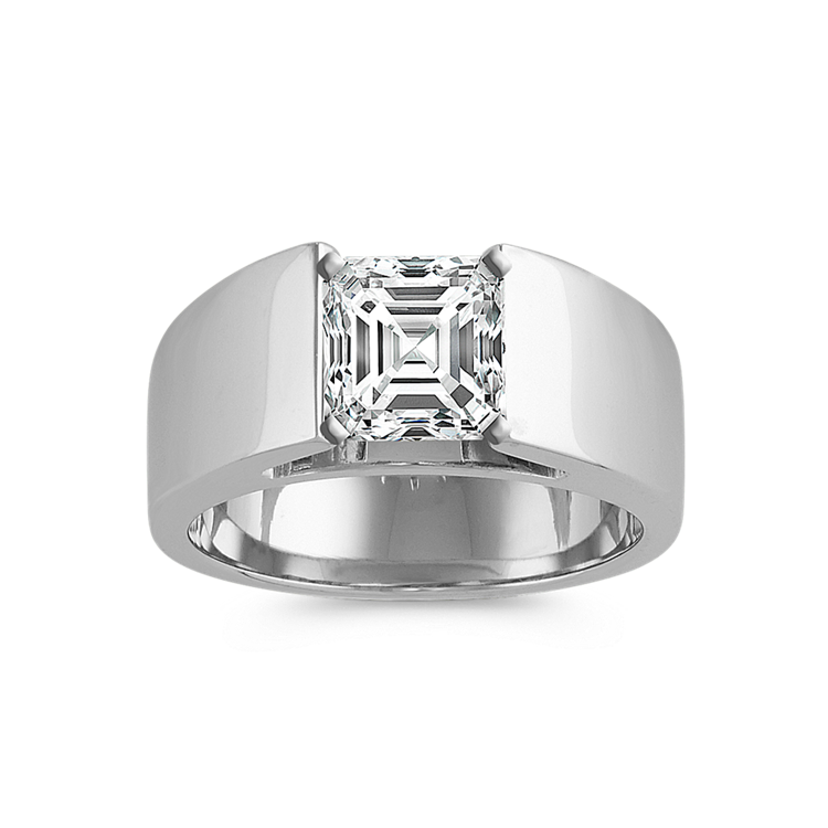 Meridian Cathedral Solitaire Engagement Ring in 14K White Gold