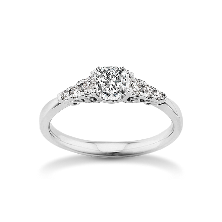 0.35 ct. Natural Diamond Engagement Ring in Platinum