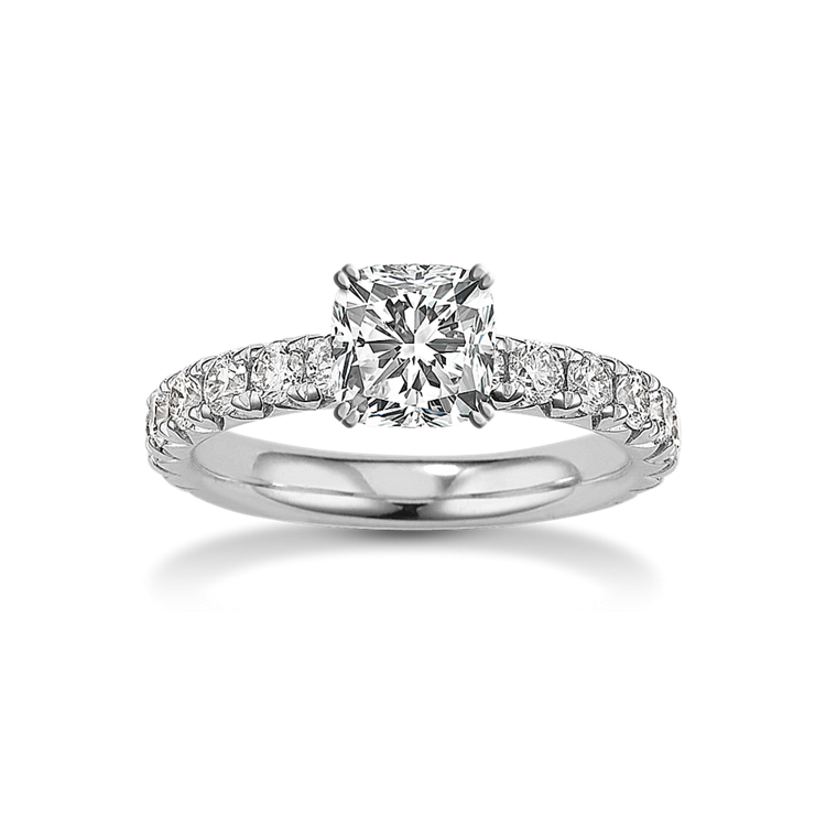 Phoenix Classic Pave-Set Natural Diamond Engagement Ring