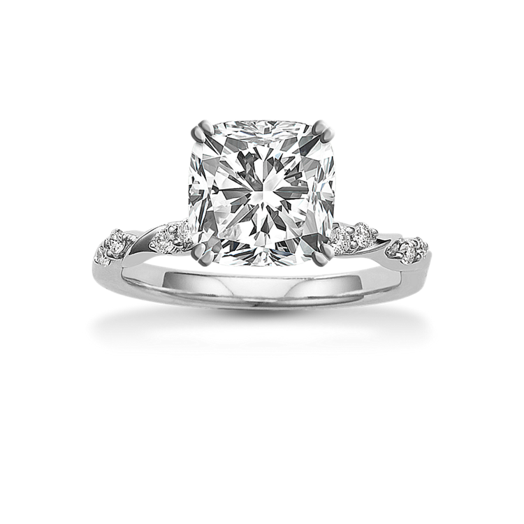 2.03 ct. Lab-Grown Diamond Engagement Ring in White Gold
