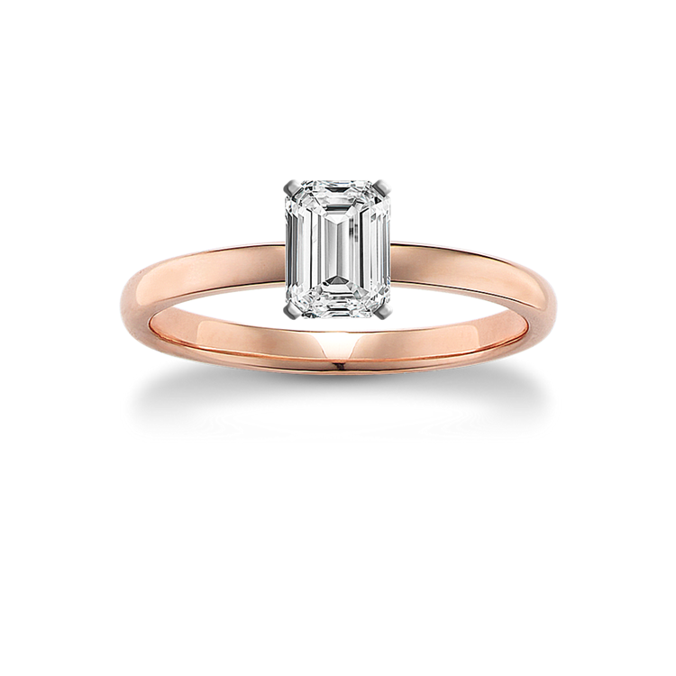 0.61 ct. Natural Diamond Engagement Ring in Rose Gold