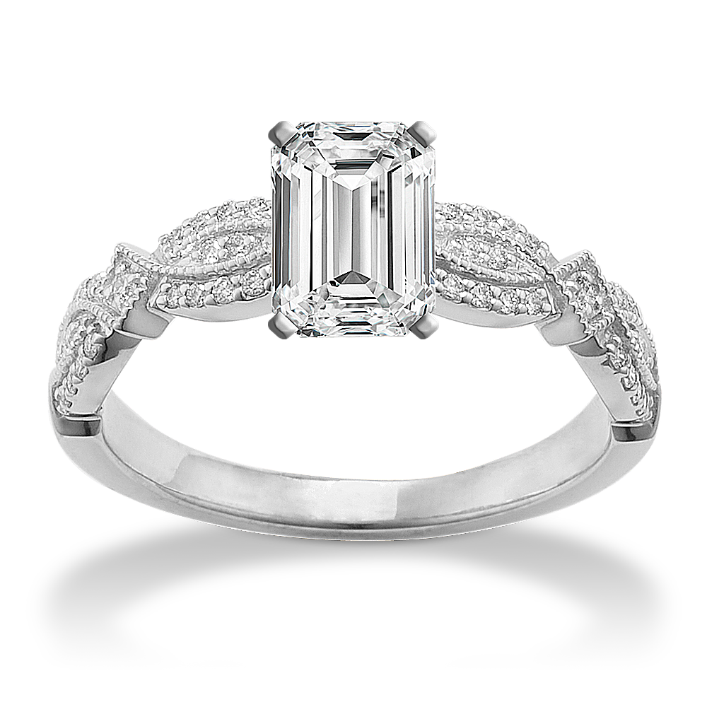 Daydream Vintage Milgrain Diamond Engagement Ring