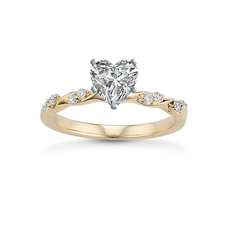 0.87 ct. Natural Diamond Engagement Ring in Yellow Gold