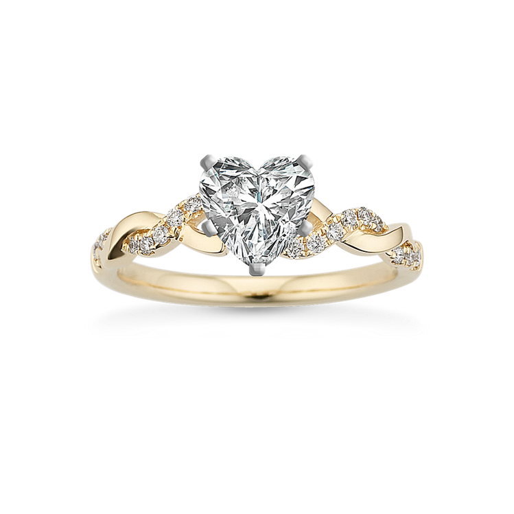 Unique Designer Diamond Engagement Ring, Ladies Diamond Swirl