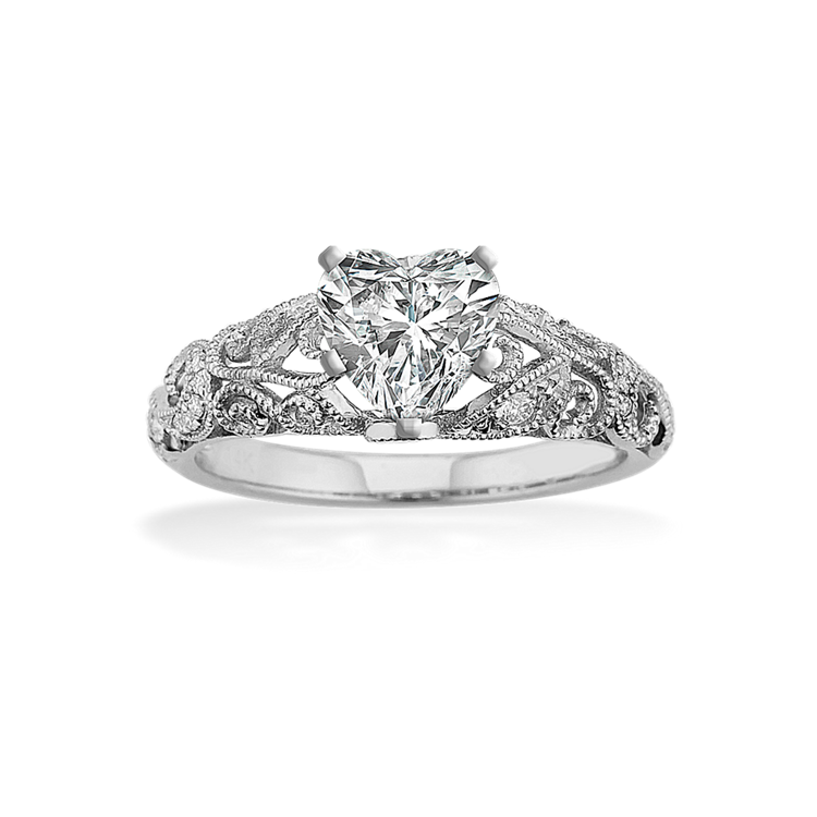 Cosette Natural Diamond Engagement Ring with in 14k White Gold