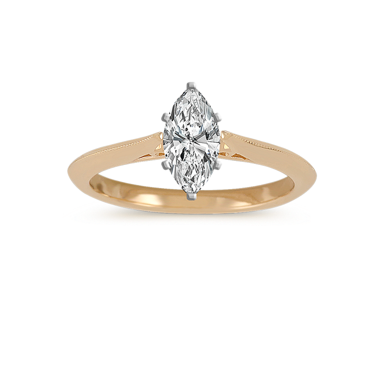 0.53 ct. Natural Diamond Engagement Ring in Yellow Gold