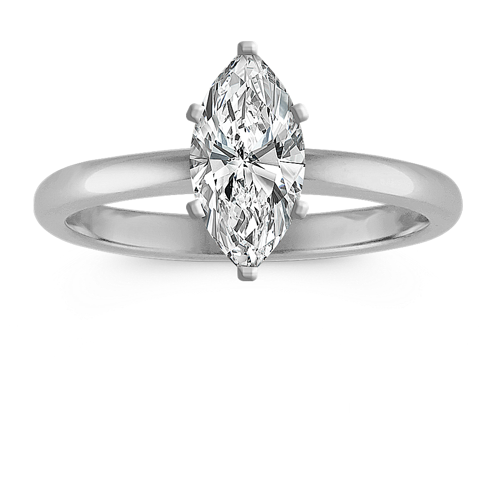 Paragon Solitaire 14K White Gold Engagement Ring