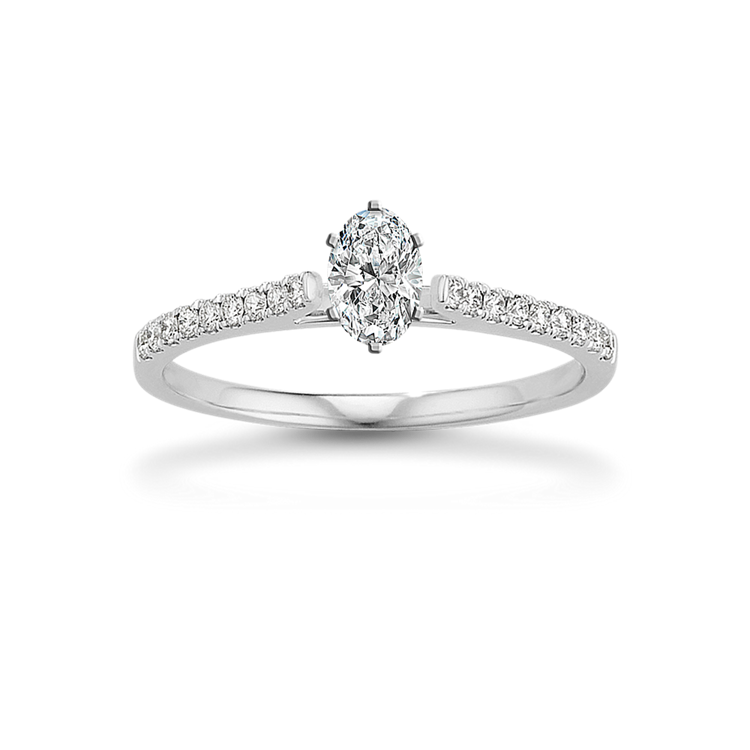 0.4 ct. Natural Diamond Engagement Ring in Platinum