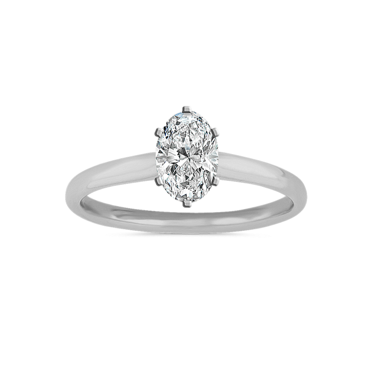 Classic Engagement Ring in 14k White Gold