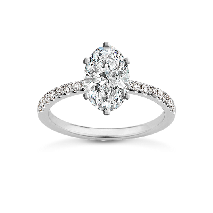 2.51 ct. Lab-Grown Diamond Engagement Ring in White Gold