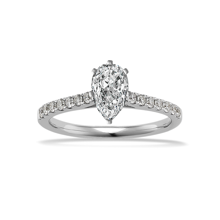 Cathedral Natural Diamond Engagement Ring
