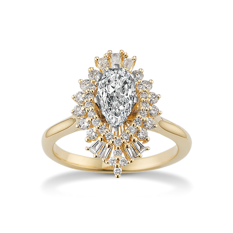 Gala Natural Diamond Halo Engagement Ring