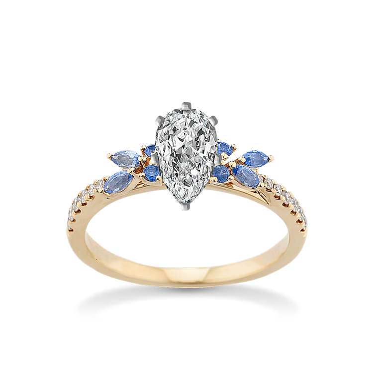 Lovestruck Natural Diamond Engagement Ring in 14K Yellow Gold