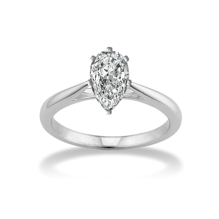 1.03 ct. Natural Diamond Engagement Ring in White Gold