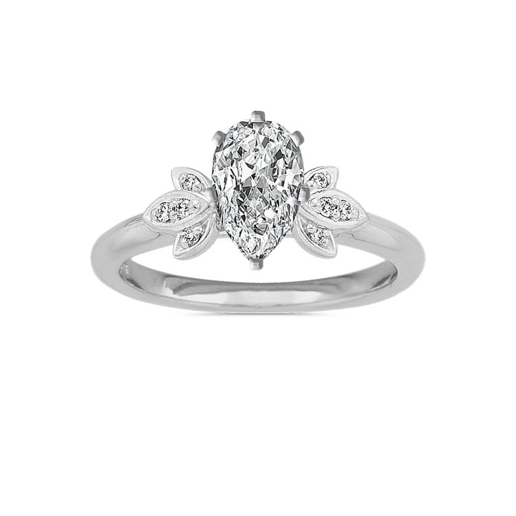 1.14 ct. Natural Diamond Engagement Ring in White Gold