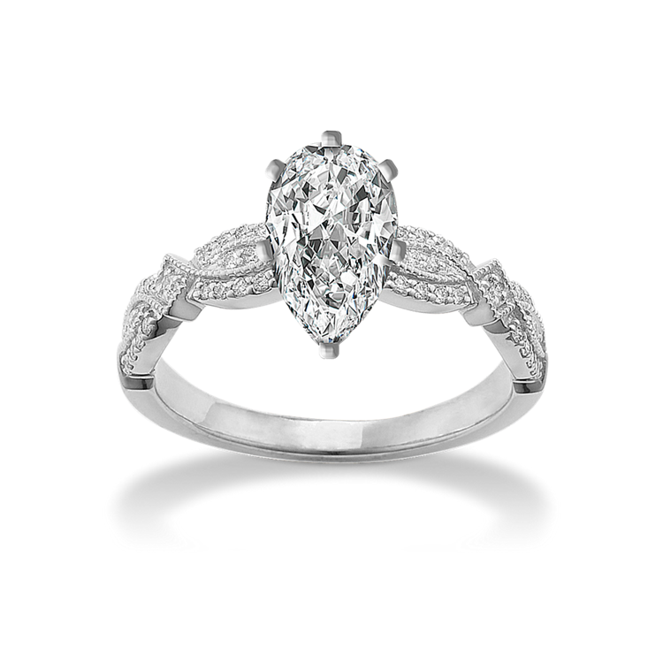 1.53 ct. Lab-Grown Diamond Engagement Ring in White Gold