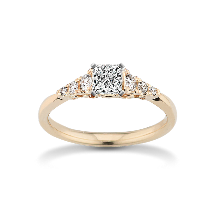 0.4 ct. Natural Diamond Engagement Ring in Yellow Gold