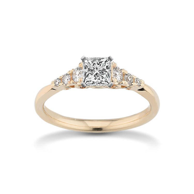 0.6 ct. Natural Diamond Engagement Ring in Yellow Gold