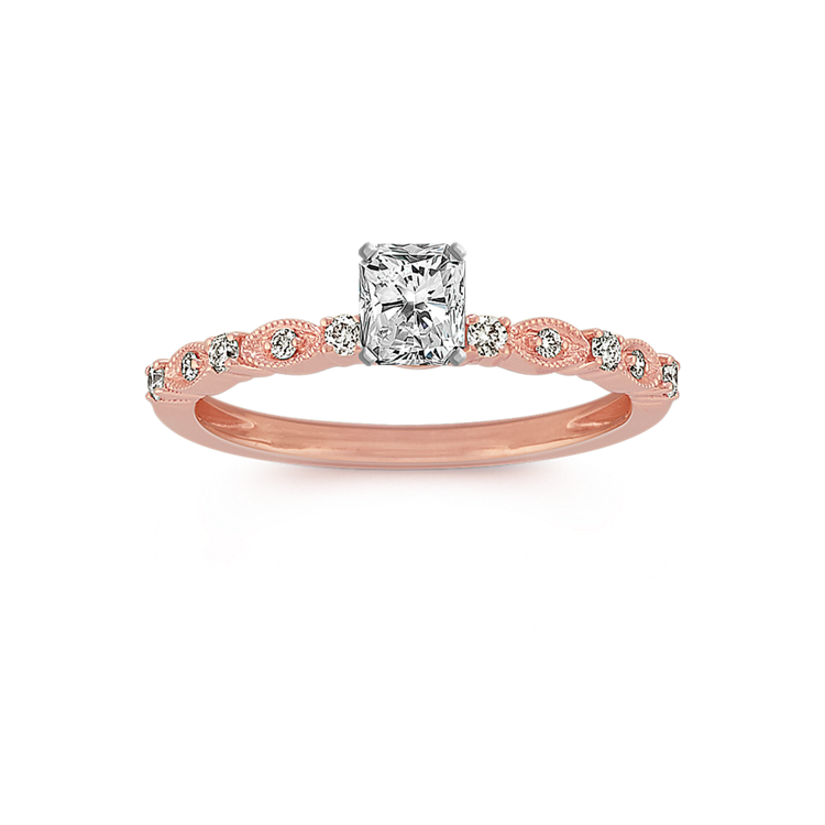 0.3 ct. Natural Diamond Engagement Ring in Rose Gold