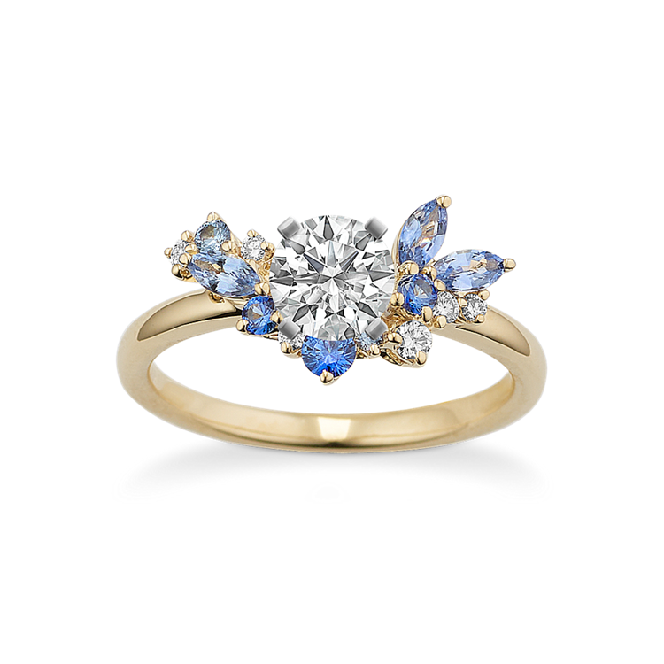 Colored sapphire shop engagement rings