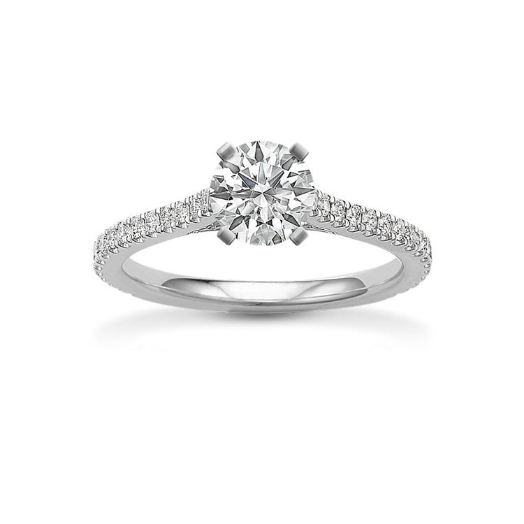 0.61 ct. Natural Diamond Engagement Ring in Platinum