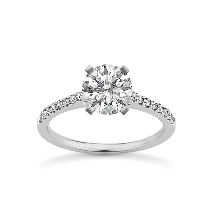Melody Cathedral Natural Diamond Engagement Ring