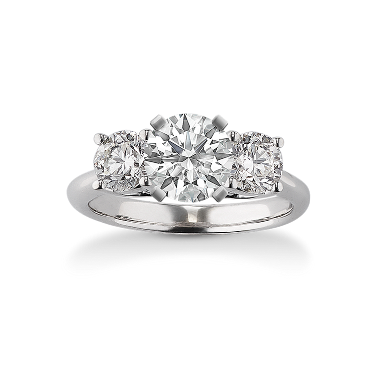 Natural Diamond Three-Stone Engagement Ring
