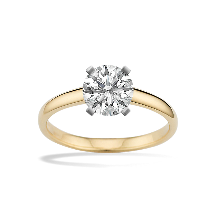 Solitaire circle cut engagement rings shop