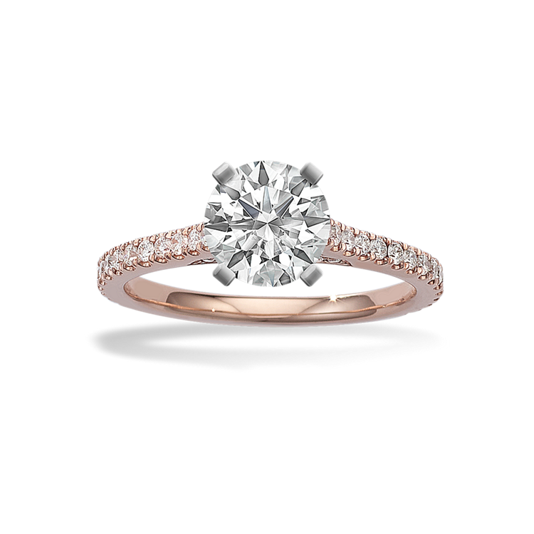 Renia Natural Diamond Cathedral Engagement Ring
