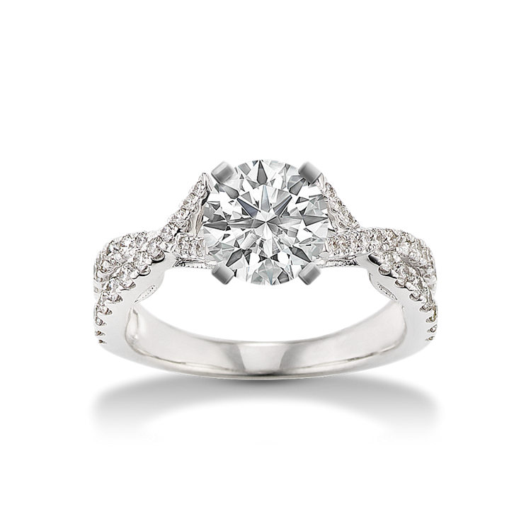 Hermia Cathedral Natural Diamond Engagement Ring