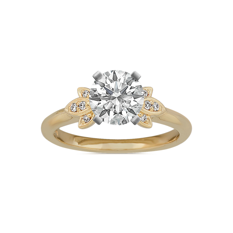 Magnolia Natural Diamond Engagement Ring in 14k Yellow Gold