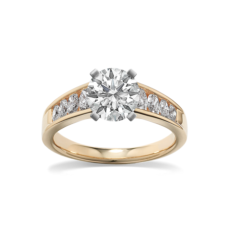 Diamond channel online engagement ring
