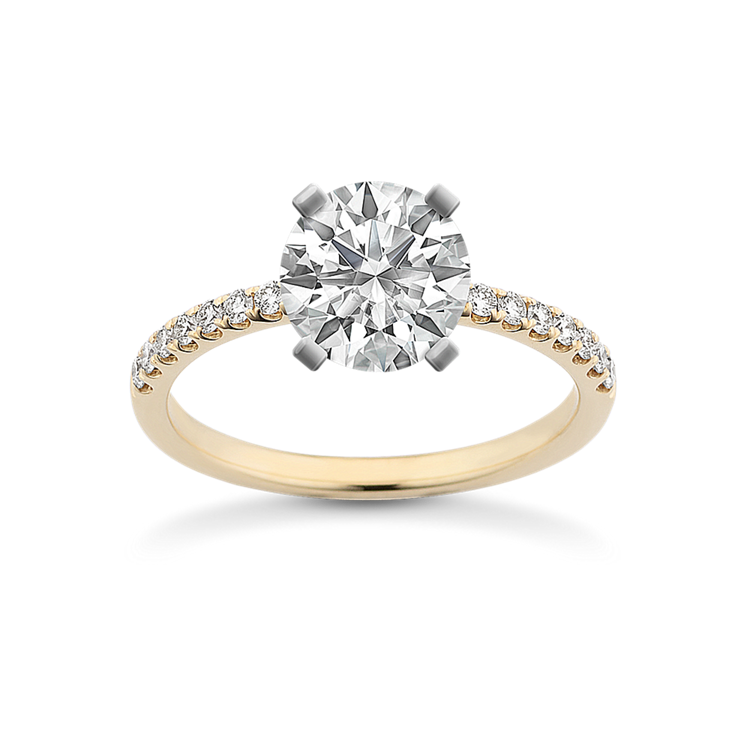 1.01 ct. Natural Diamond Engagement Ring in Yellow Gold